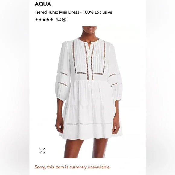 Aqua White Ruffled Tiered Sundress - Picture 1 of 6